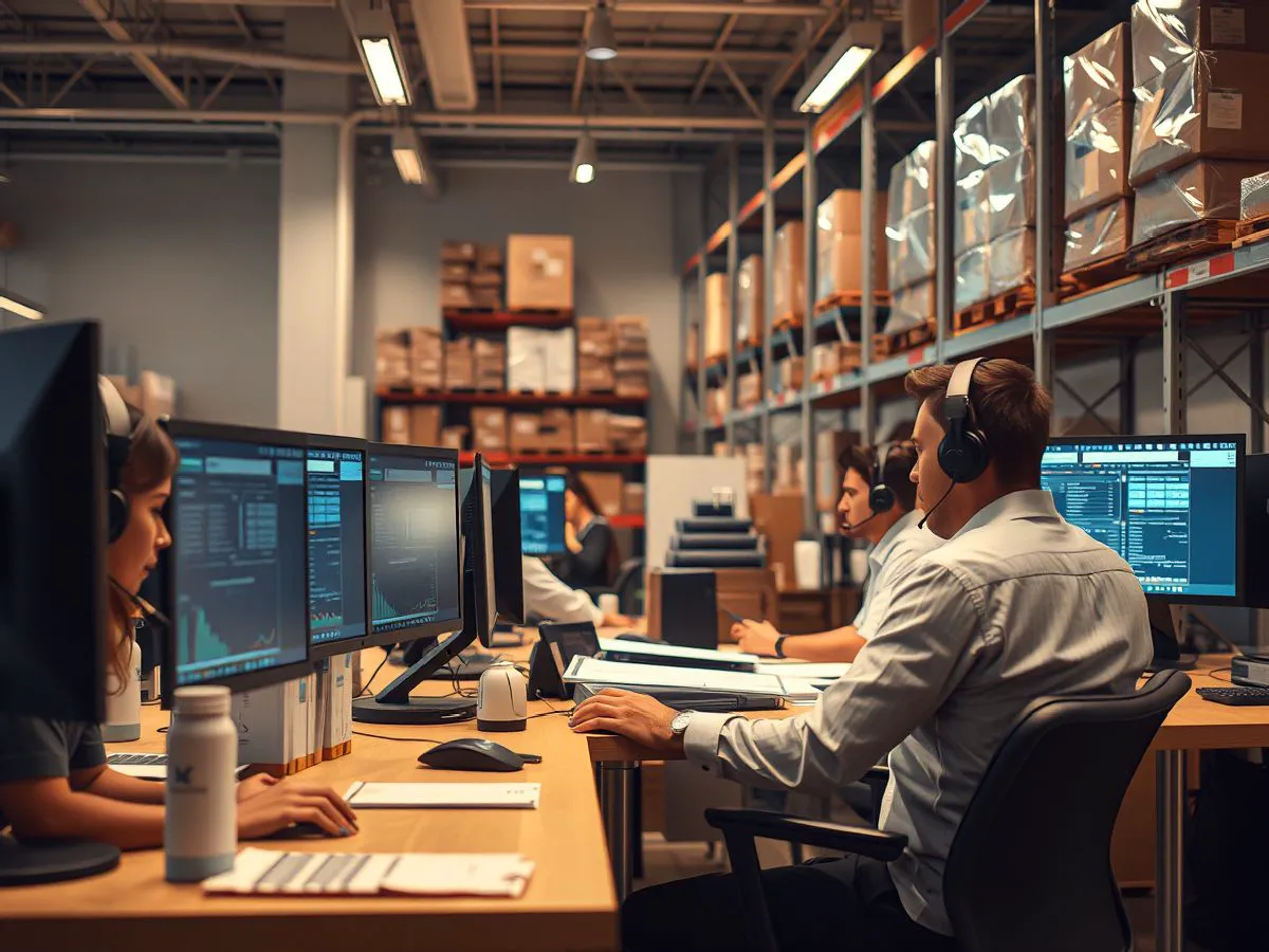 力索多渠道咨询接待服务中心，客服人员正在接听电话