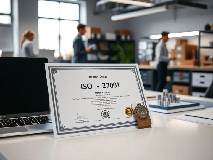 ISO 27001认证证书特写